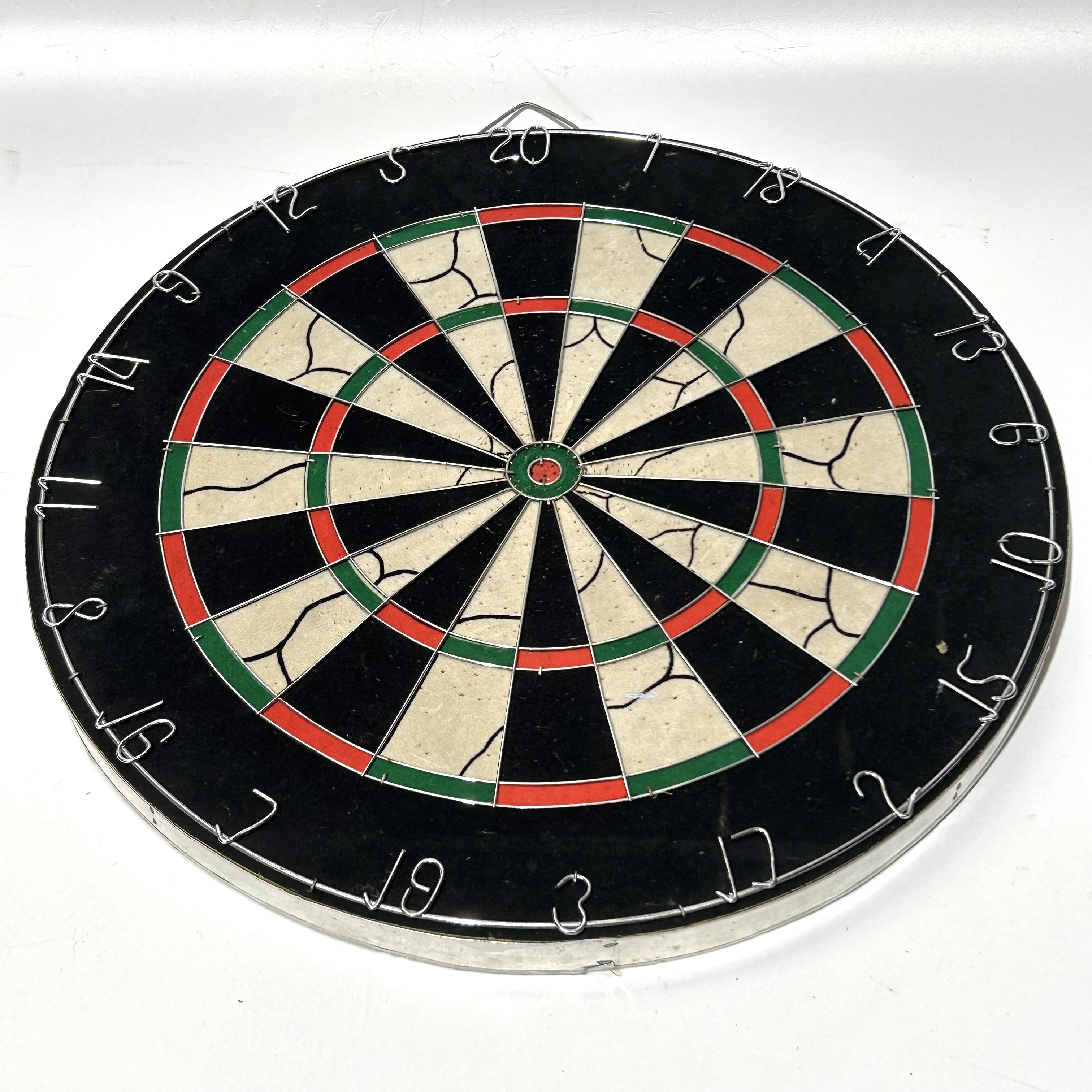 DARTBOARD, Red and Green w Lines 45cmD